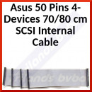 Asus 50 Pins 4-Devices 80 cm SCSI Internal Cable - 5 X 50 Pins Interface Connectors